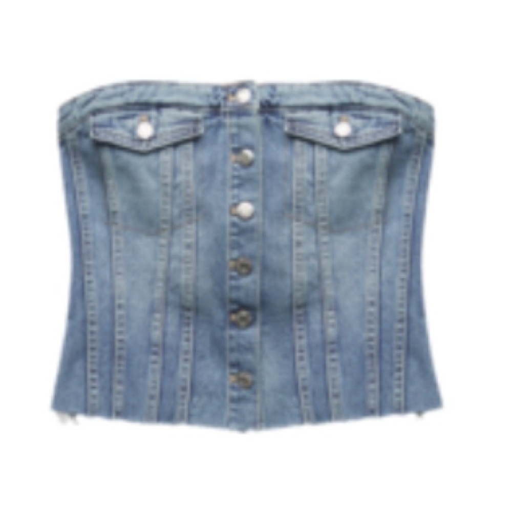 Zara denim corset top